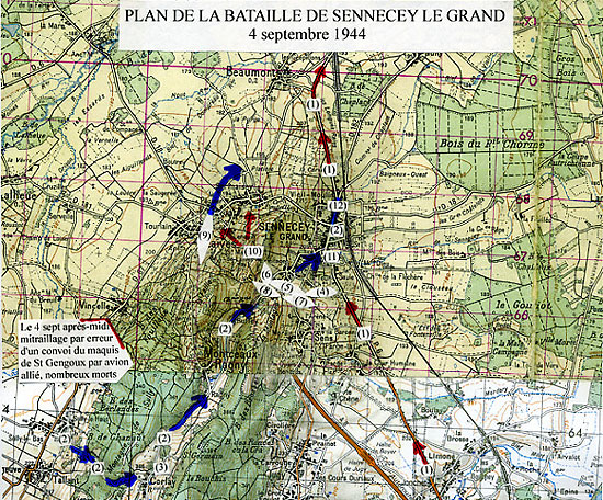 Carte de la bataille